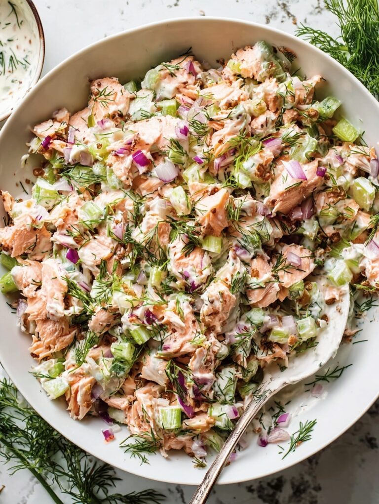 Lemon-Dill Salmon Salad with Radishes and Celery Recipe