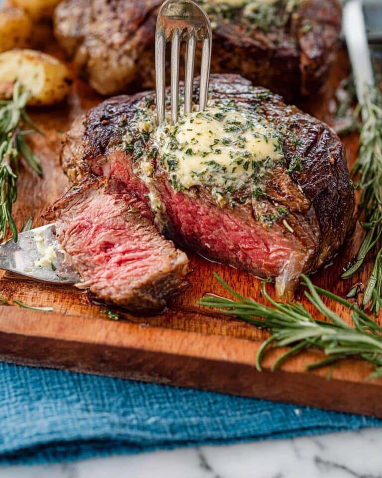 Grilled Tomahawk Steak with Herb Compound Butter Recipe