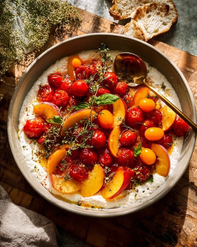 Tomato Peach Caprese with Brown Butter Recipe