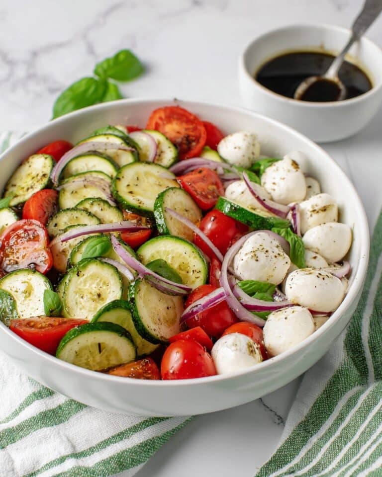 Fresh Cucumber Caprese Salad Recipe