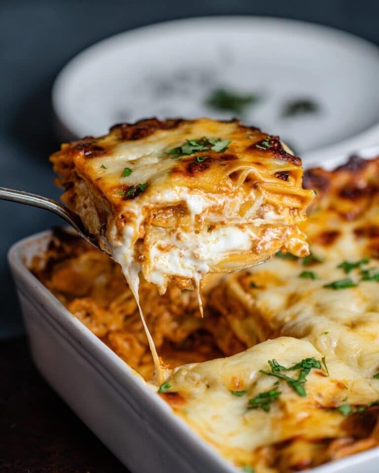 Buffalo Chicken Lasagna with Blue Cheese Béchamel Recipe
