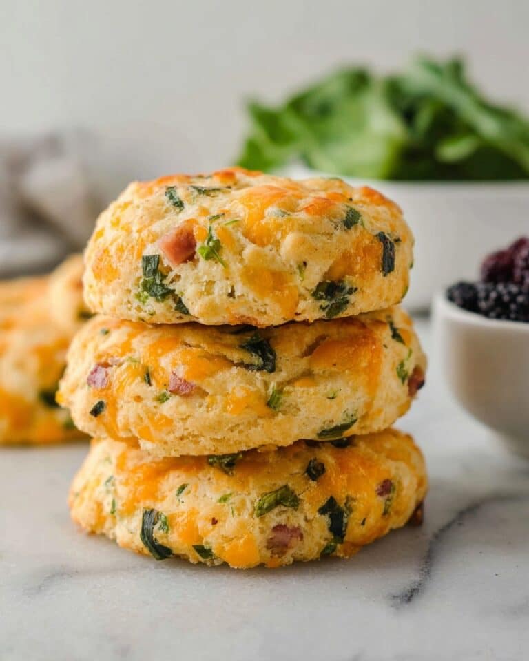 Breakfast Protein Biscuits with Ham, Cheese & Chives or Mediterranean Sausage and Feta Recipe