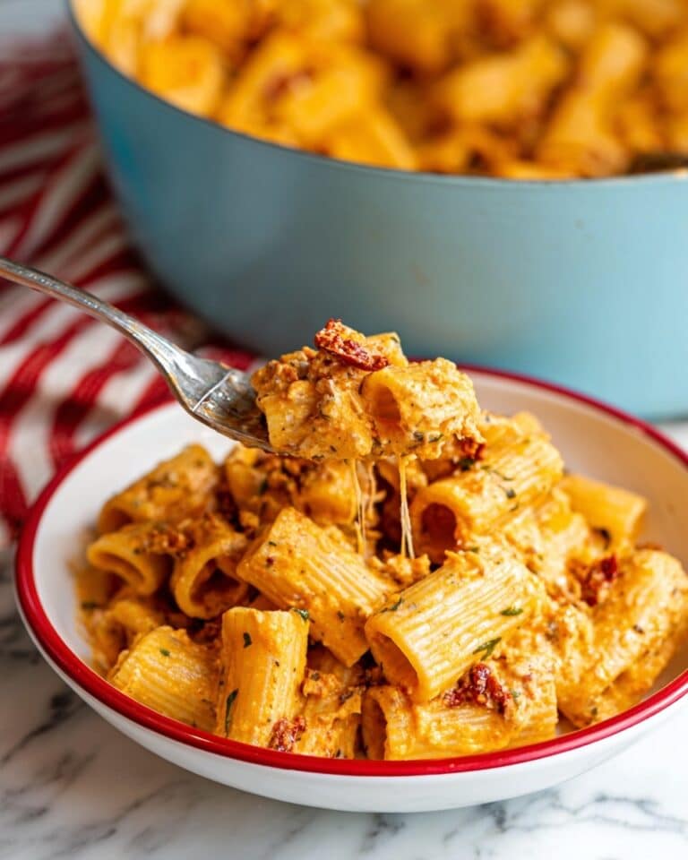 One-Pot Creamy Sausage Rigatoni Recipe
