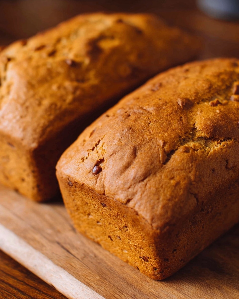 The image shows two golden brown loaves of bread with a slightly rough texture, placed side by side on a wooden surface. The bread has small visible bumps and cracks on the top, indicating a firm crust. The color of the bread ranges from light to medium brown, with some darker spots around the edges. The loaves are positioned diagonally, with one in the foreground and the other slightly blurred in the background. photo taken with an iphone --ar 4:5 --v 7