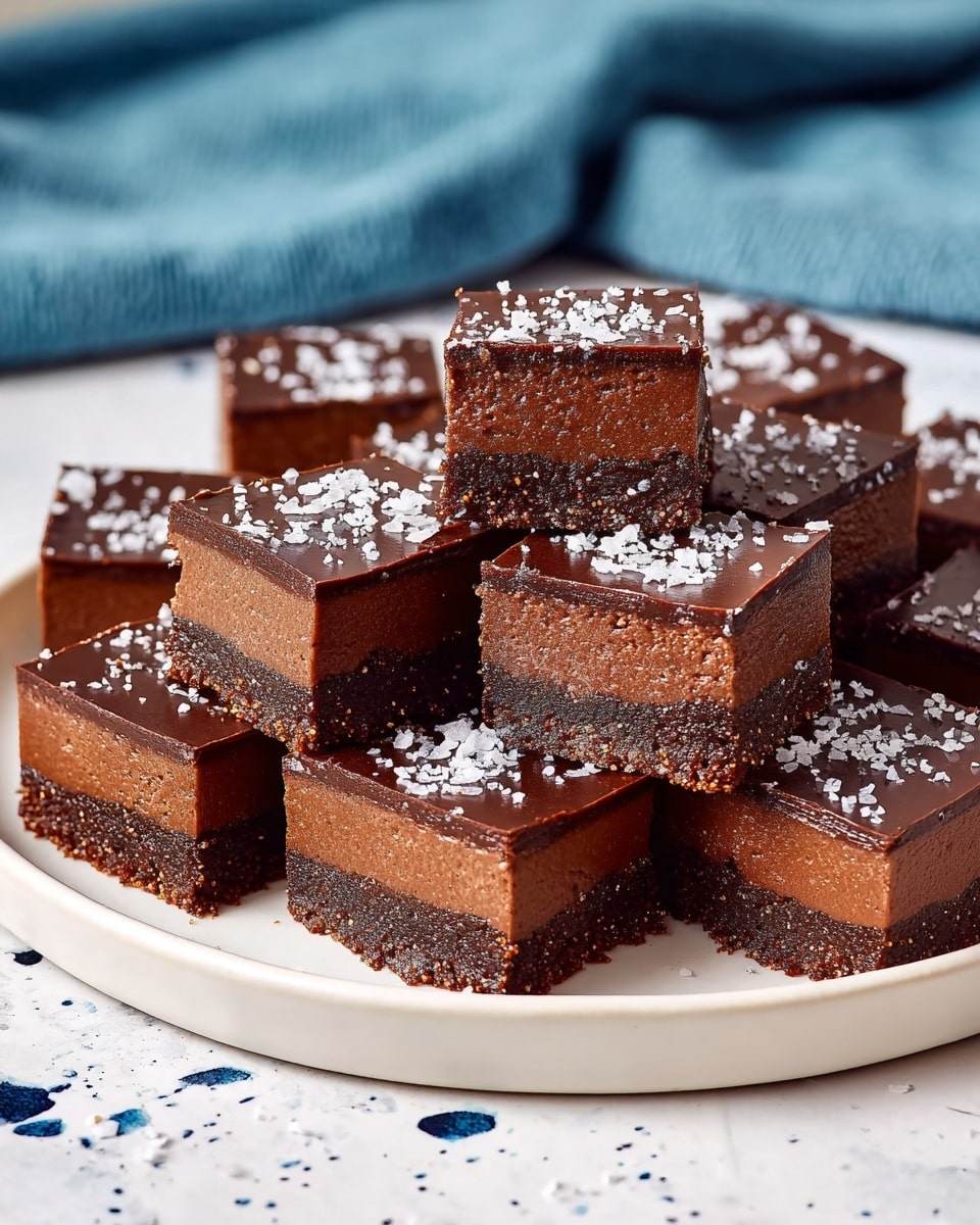 No-Bake Fudgy Chocolate Squares Recipe - Recipe Image