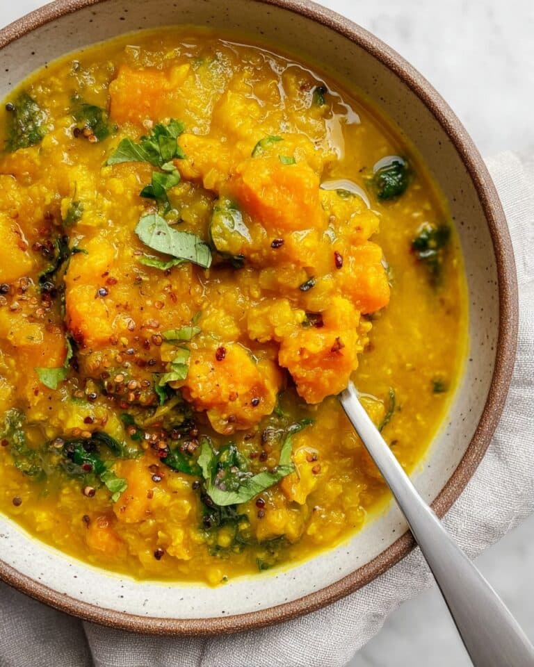 Butternut Squash and Lentil Soup with Coconut Milk and Spices Recipe