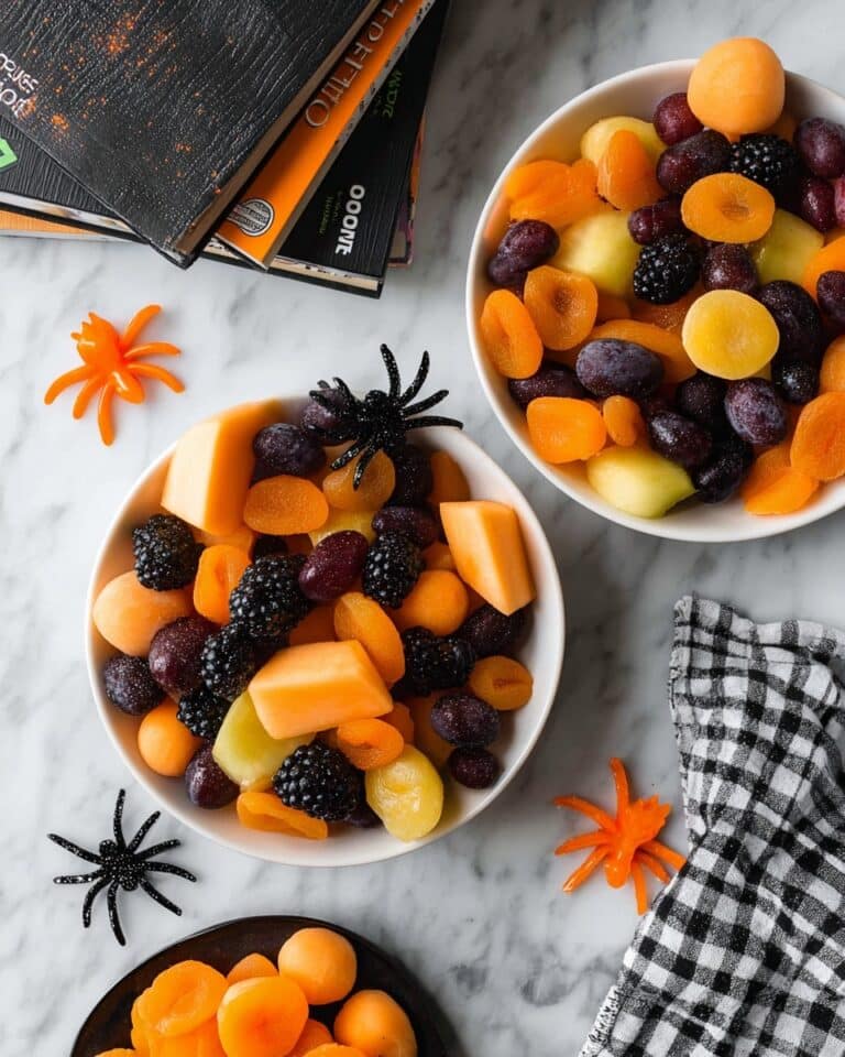 Halloween Fruit Salad with Honey-Orange Dressing Recipe