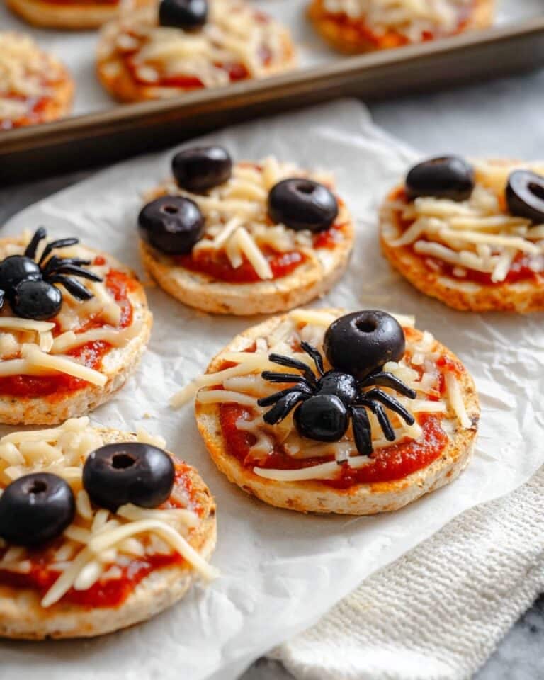 Mini Spider Pizza Bagel Bites Recipe