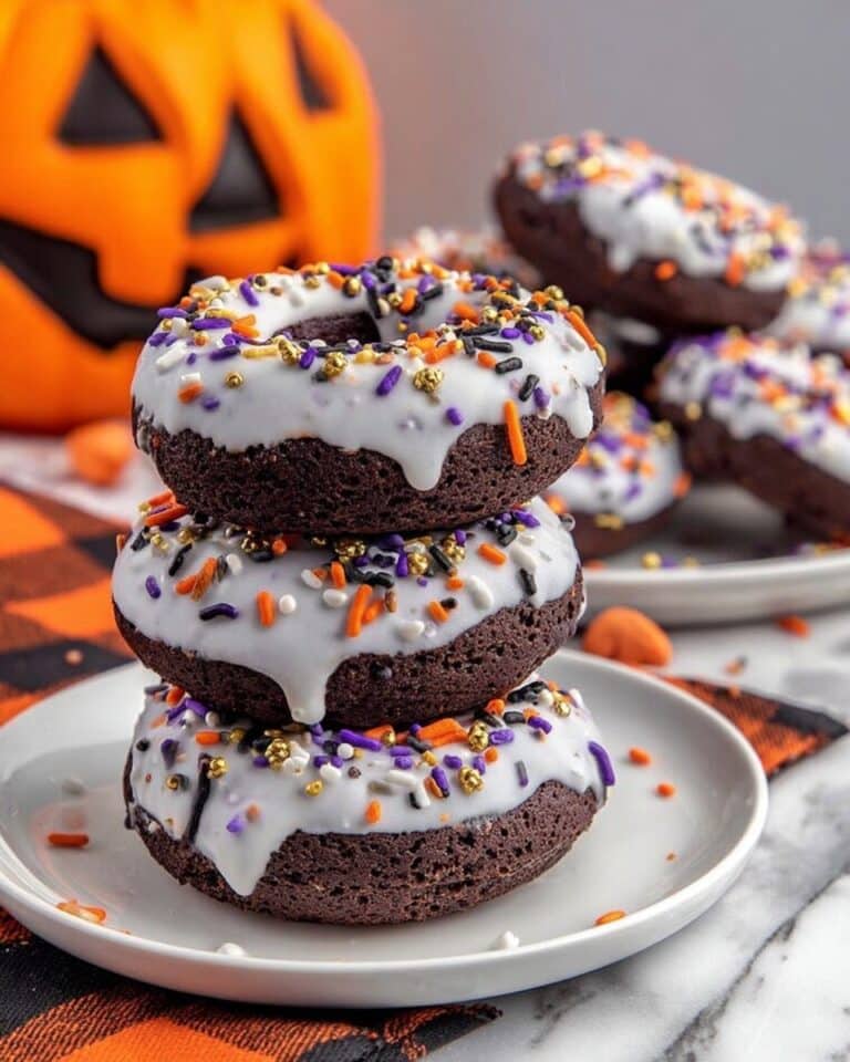 Halloween Donuts with Chocolate Glaze and Sprinkles Recipe