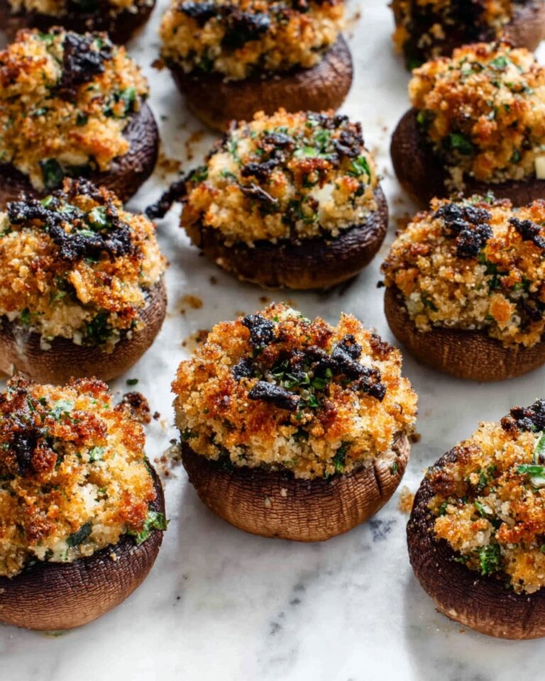 Easy Vegan Stuffed Mushrooms Recipe
