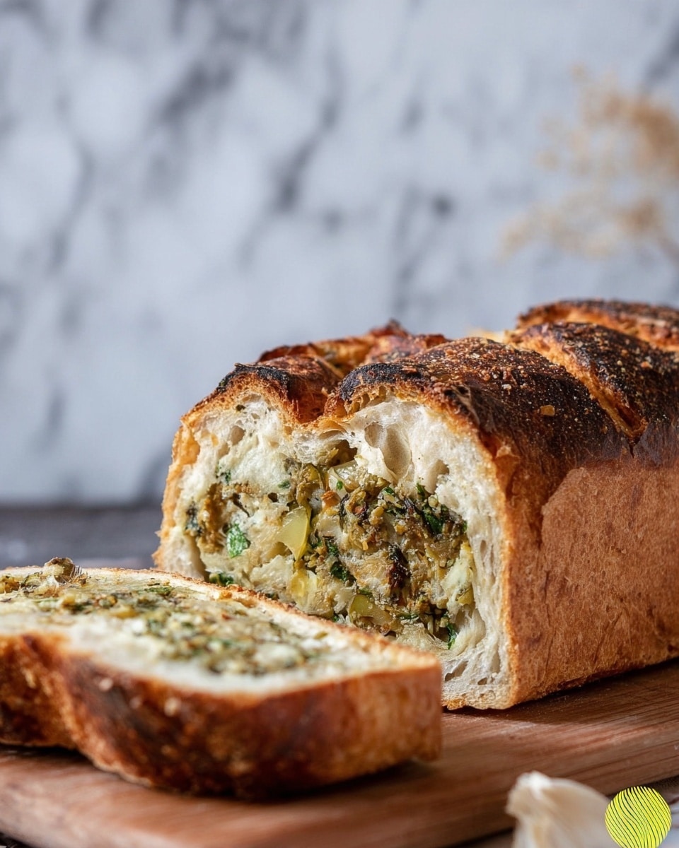 A black lunchbox is divided into three sections and placed on a white marbled surface. The top section holds two thick sandwich halves, each with three visible layers: a light brown crust outside, a thick airy white bread layer, and a greenish-yellow vegetable filling with small bits of darker greens in the middle. The middle section contains several small roasted Brussels sprouts, mostly brown and crispy with green and charred patches. The bottom section is split into two smaller parts: one side has a stack of round golden crackers, and the other side has three bright green cucumber slices placed in a fan shape next to a small peeled orange. Photo taken with an iphone --ar 4:5 --v 7