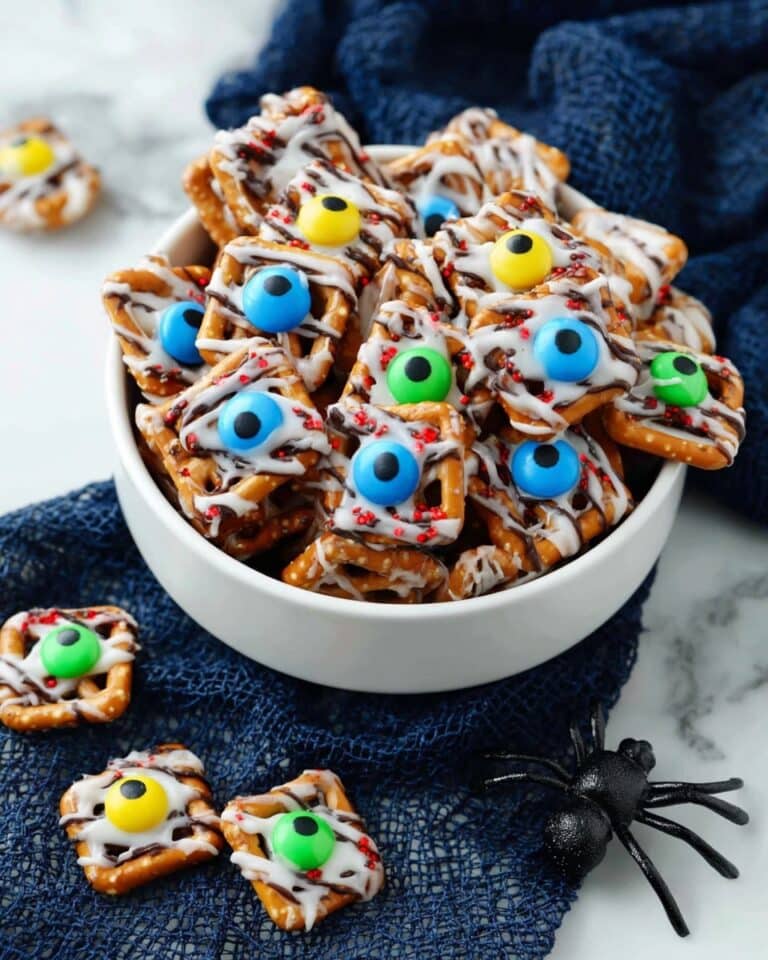 Halloween Pretzel Monster Eyeballs Recipe