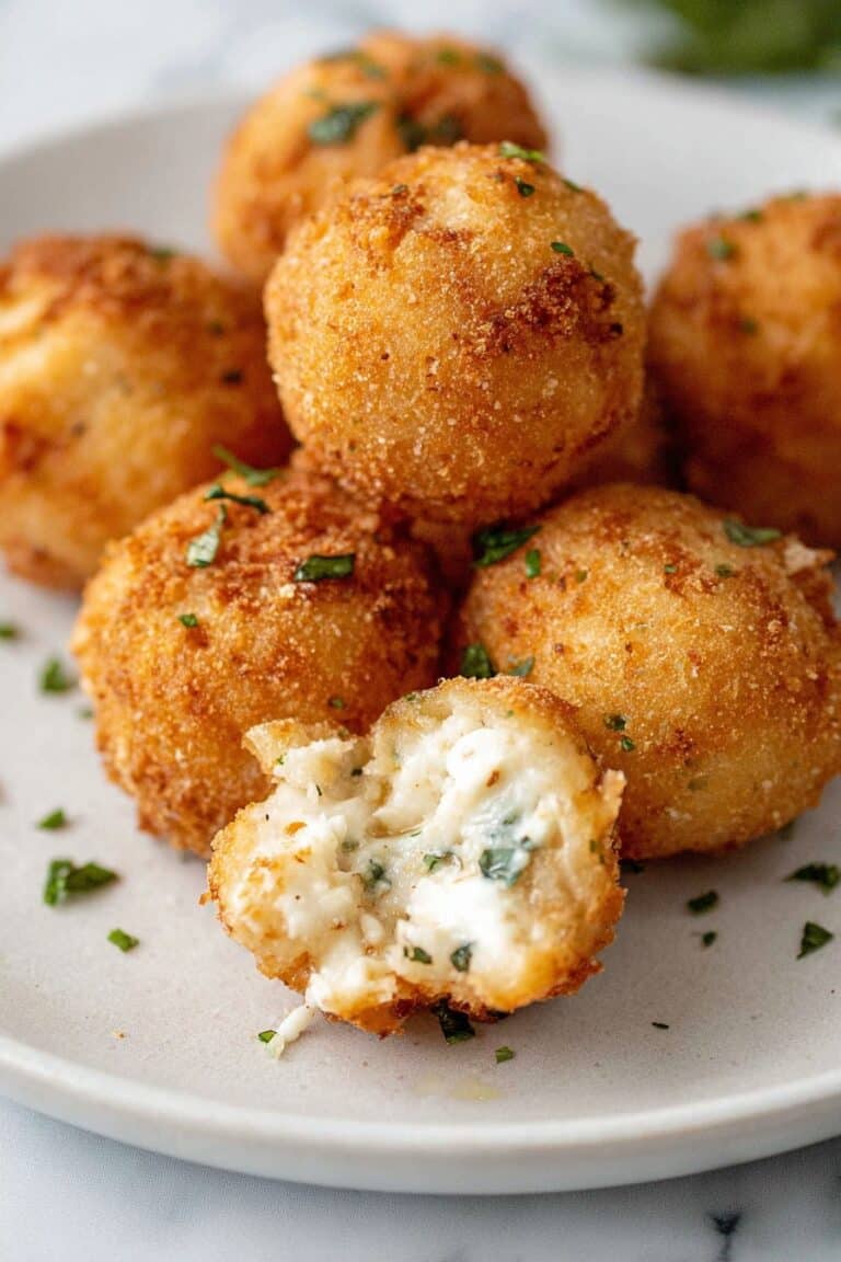Crispy Mashed Potato Balls with Cheddar and Green Onions Recipe