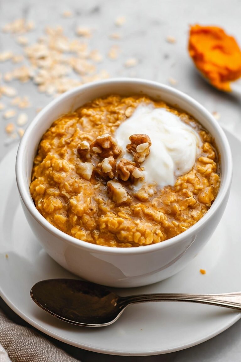 Pumpkin Oatmeal with Spiced Toppings Recipe
