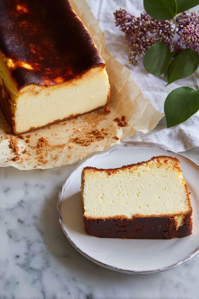Loaf Pan Basque Cheesecake Recipe
