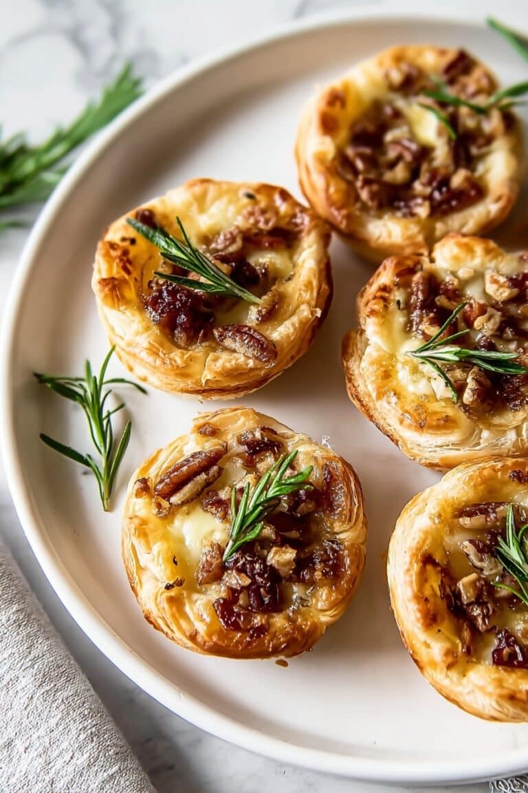 Cranberry Brie Bites with Puff Pastry Recipe