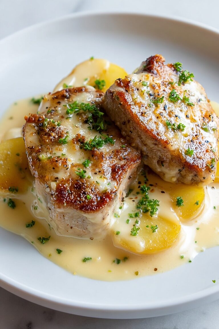 Smothered Pork Chop and Potato Casserole Recipe