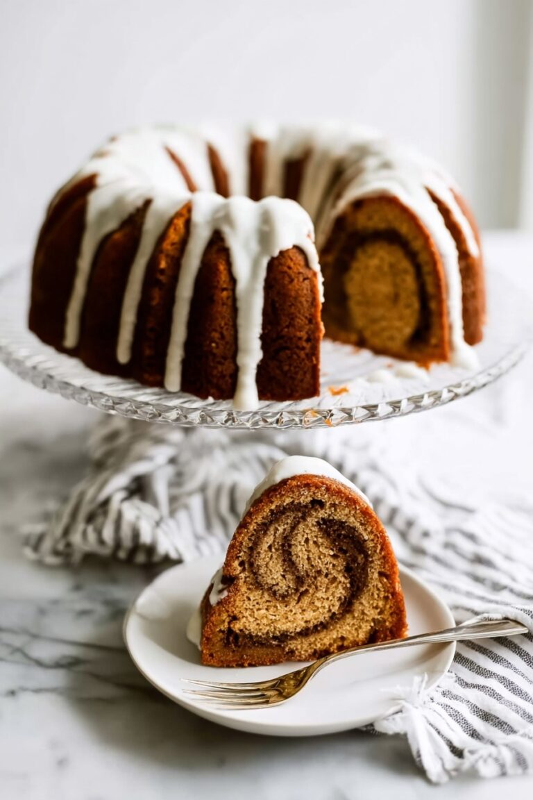 Cinnamon Bundt Cake with Cream Cheese Icing Recipe