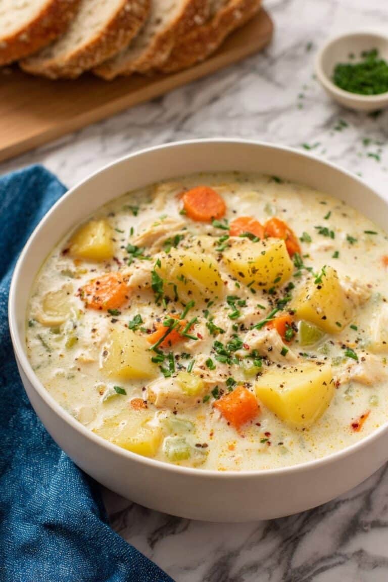 Slow Cooker Garlic Parmesan Chicken Stew Recipe