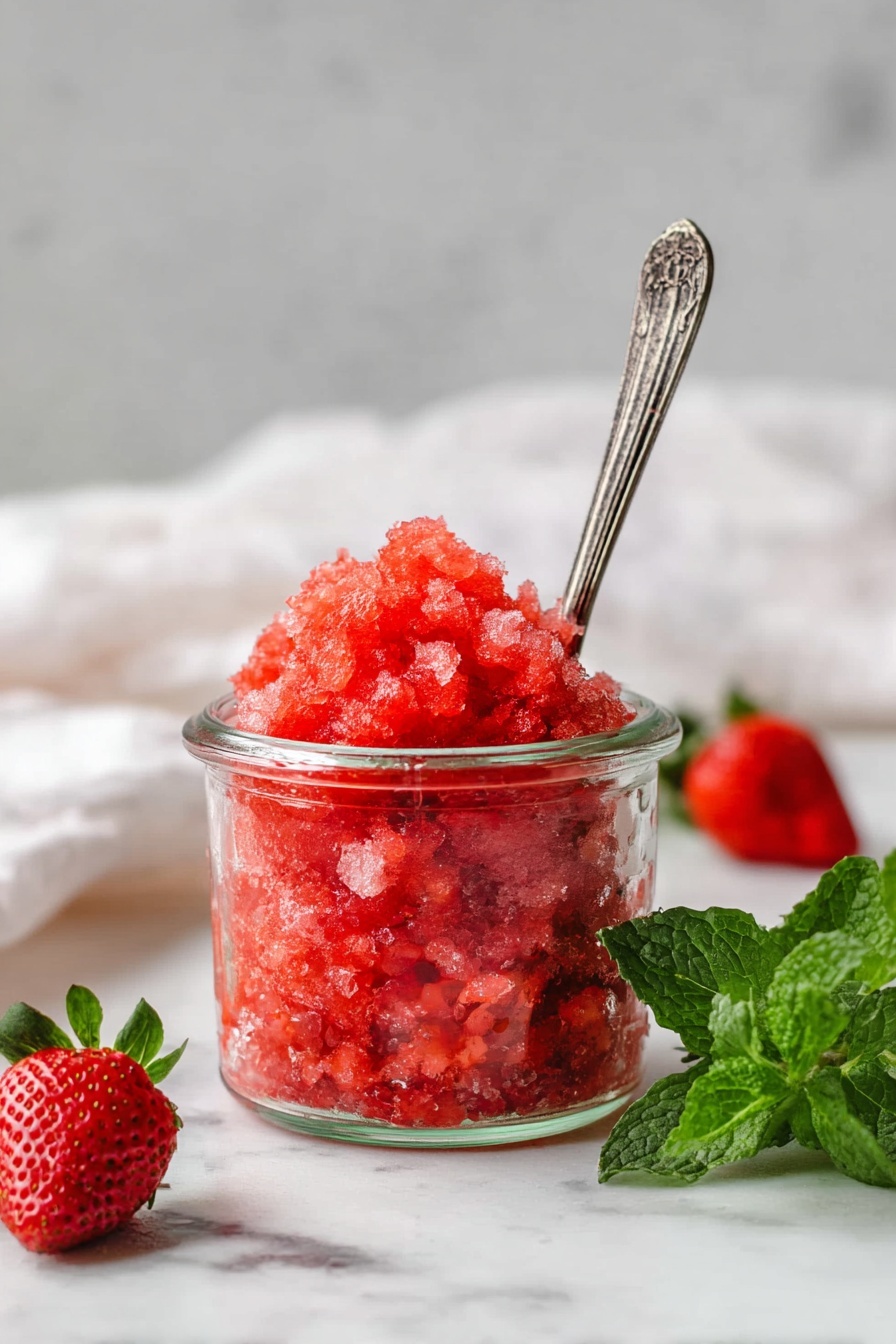 Strawberry Sorbet with Mint Recipe - Serving Suggestion