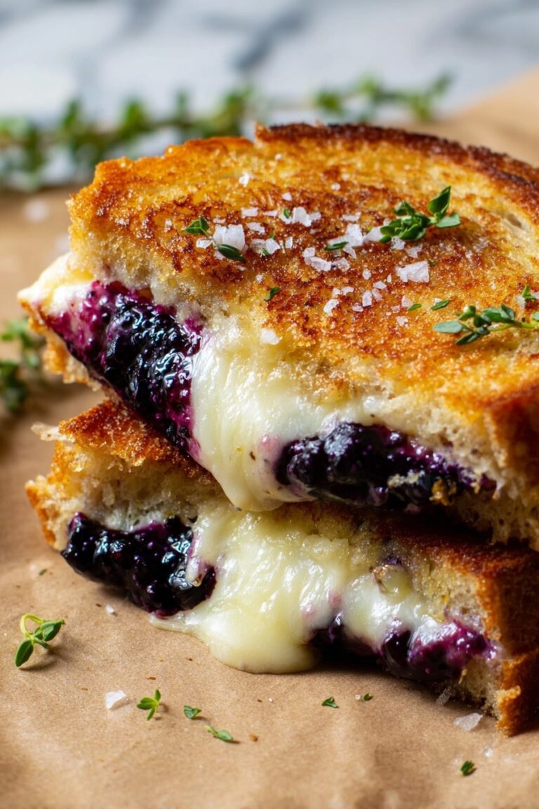 Blueberry White Cheddar Grilled Cheese with Lemon Thyme Recipe