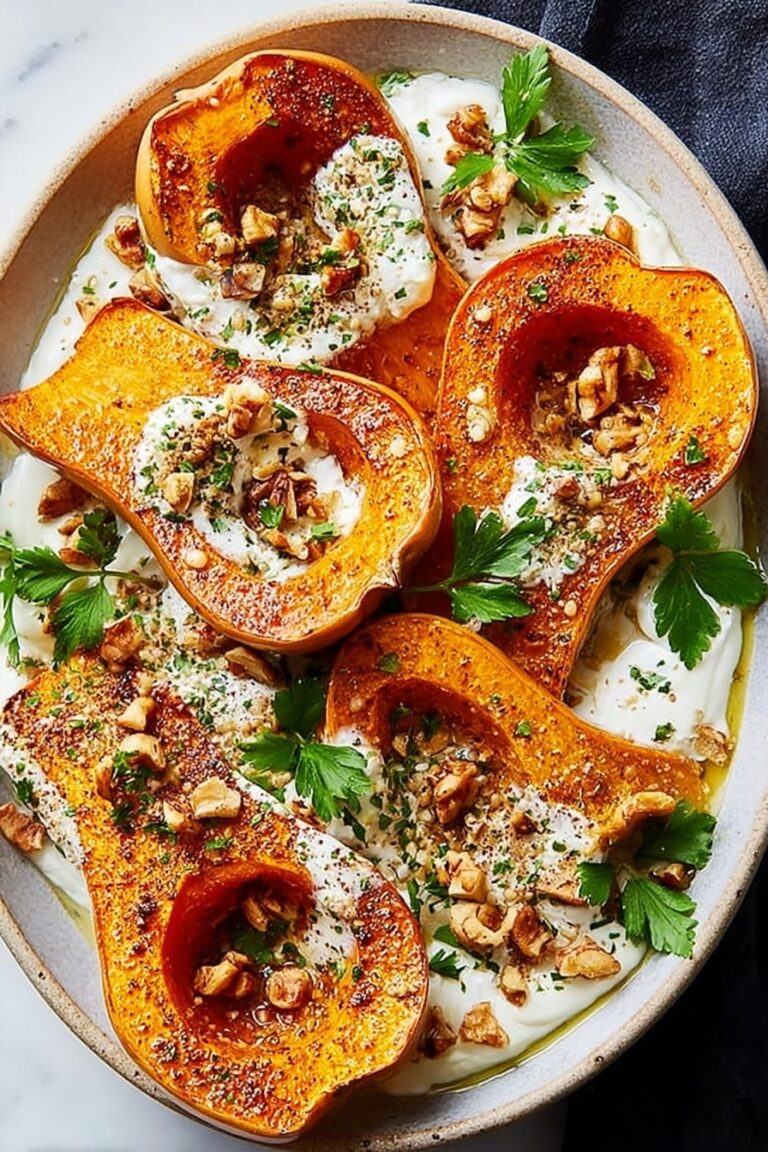Roasted Honeynut Squash with Whipped Ricotta and Maple-Walnut Topping Recipe