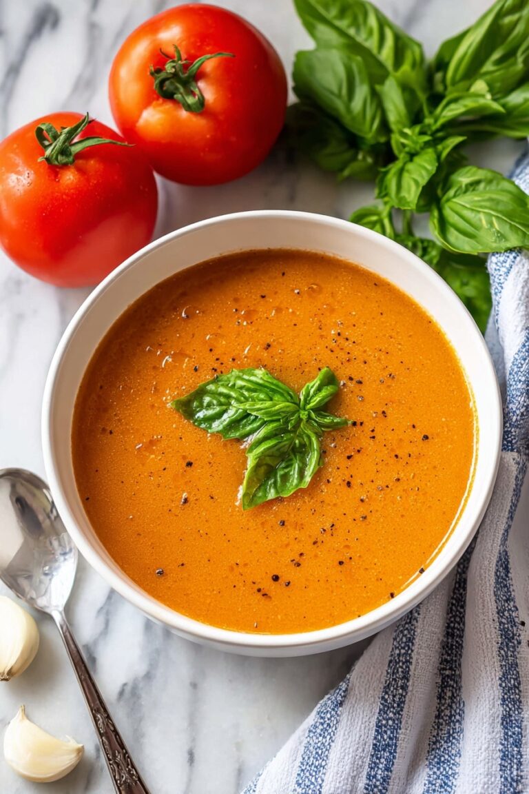 Easy Tomato Basil Soup Recipe