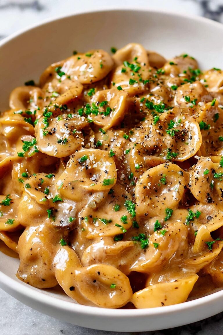 French Onion Pasta with Cheesy Sauce Recipe