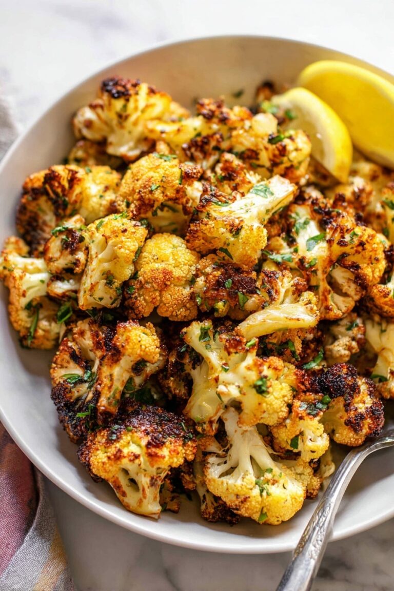 Roasted Cauliflower with Lemon, Parsley, and Parmesan Recipe