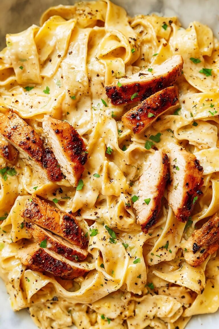 Creamy Fettuccine Alfredo with Chicken Recipe