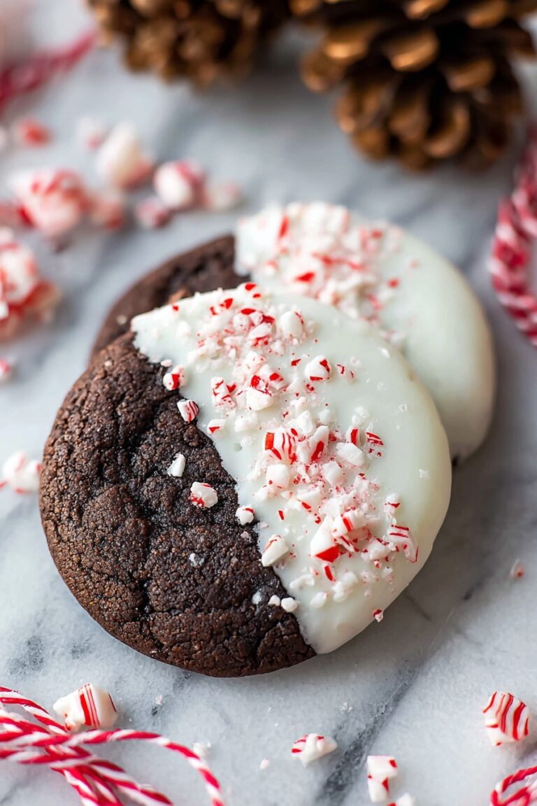 Chocolate Peppermint Candy Cane Cookies Recipe