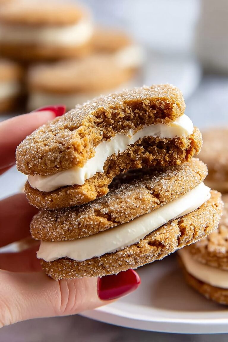 Gingerbread Sandwich Cookies with Vanilla Frosting Recipe