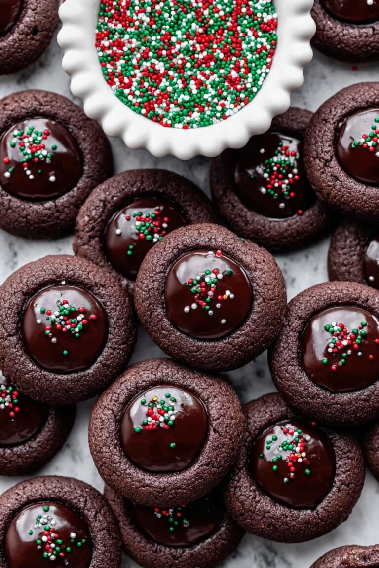 Chocolate Thumbprint Cookies with Ganache Recipe