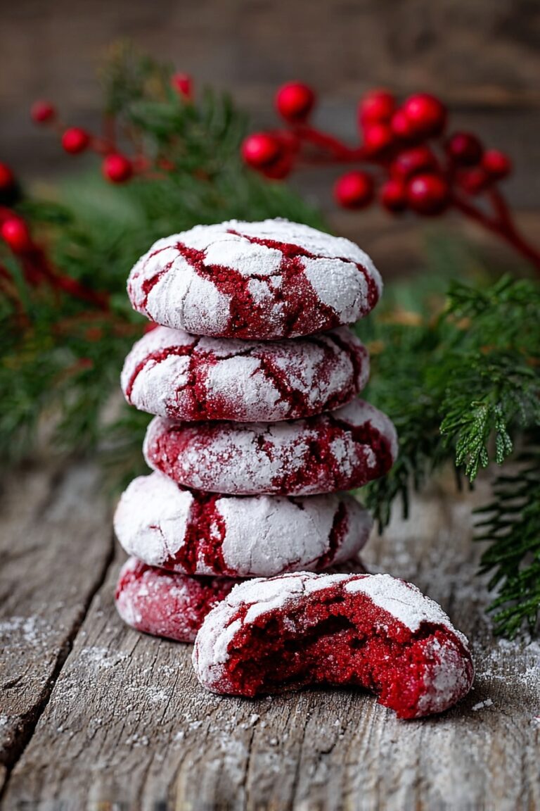 Red Velvet Crinkle Cookies Recipe
