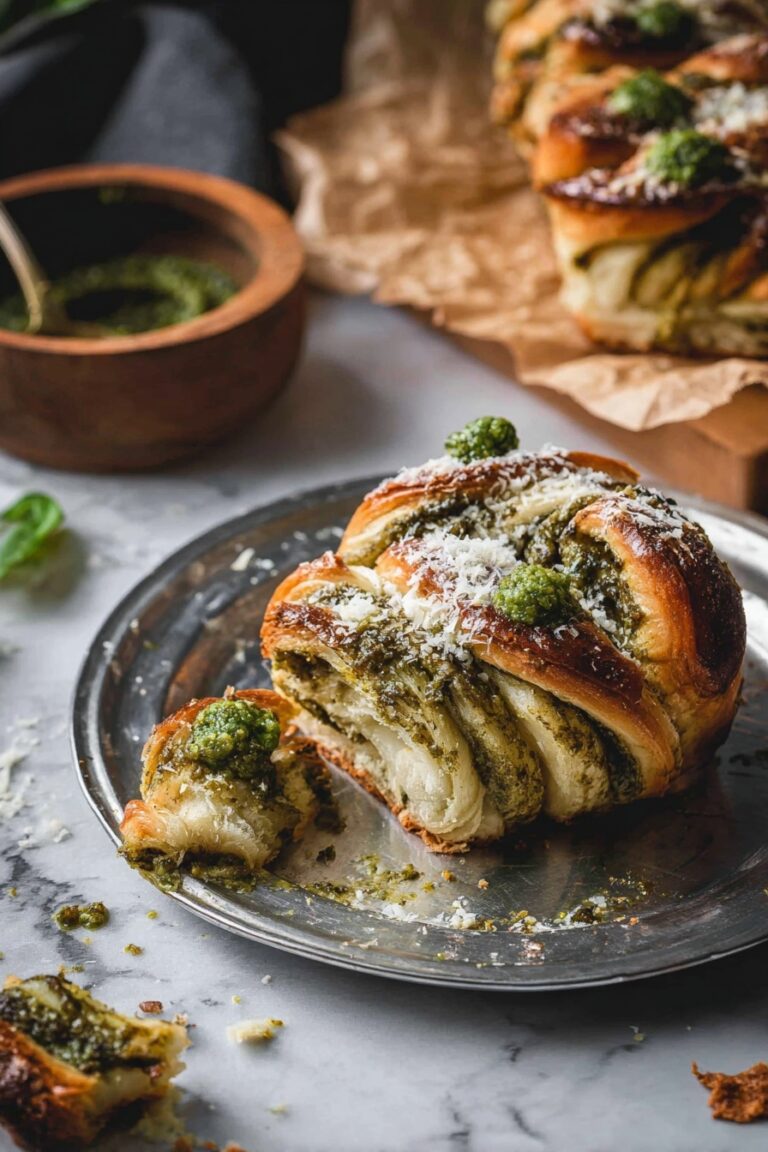Pesto Star Bread with Parmesan Recipe