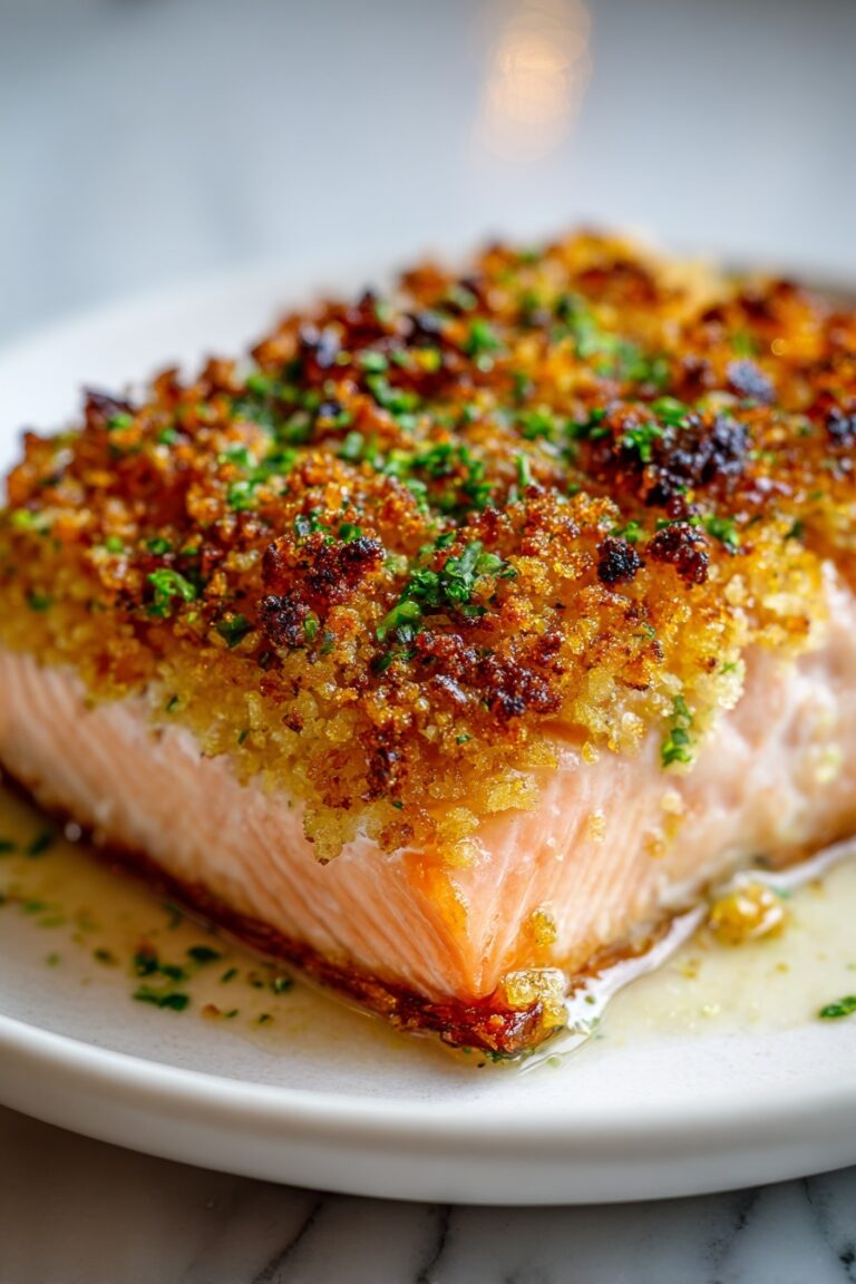 Crispy Parmesan Crusted Baked Salmon Recipe