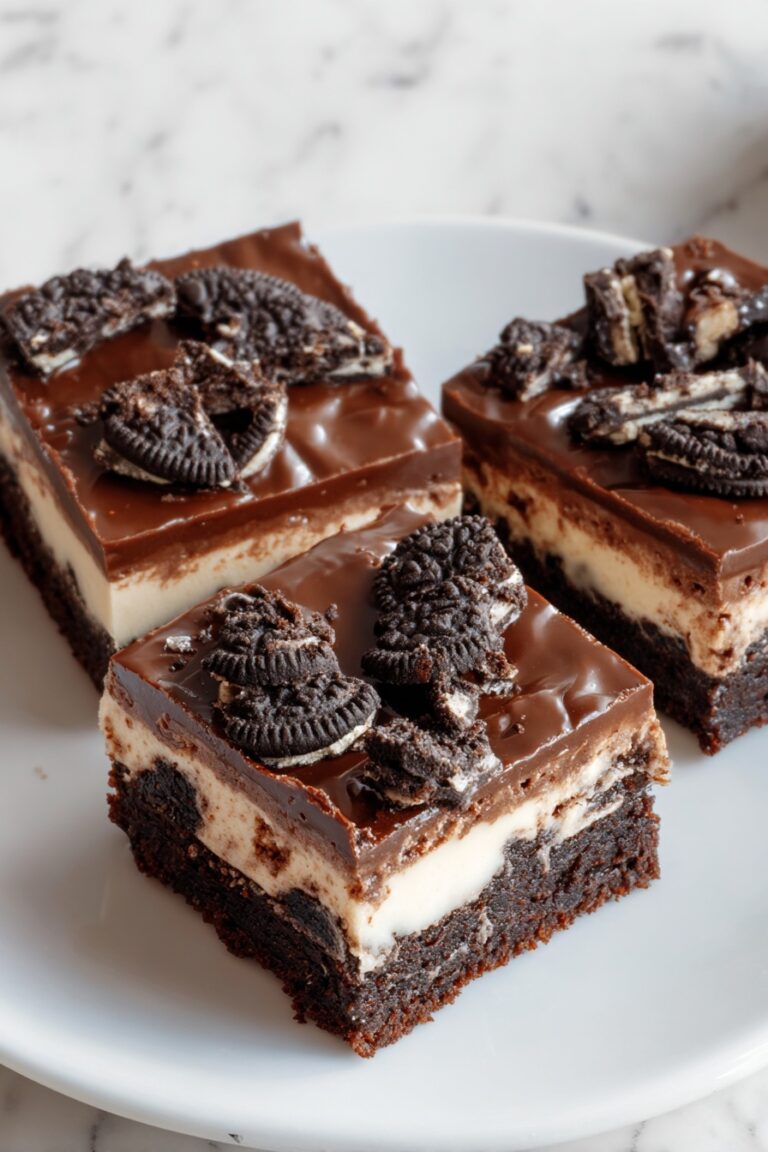 Brownie Cheesecake Bars with Oreos Recipe