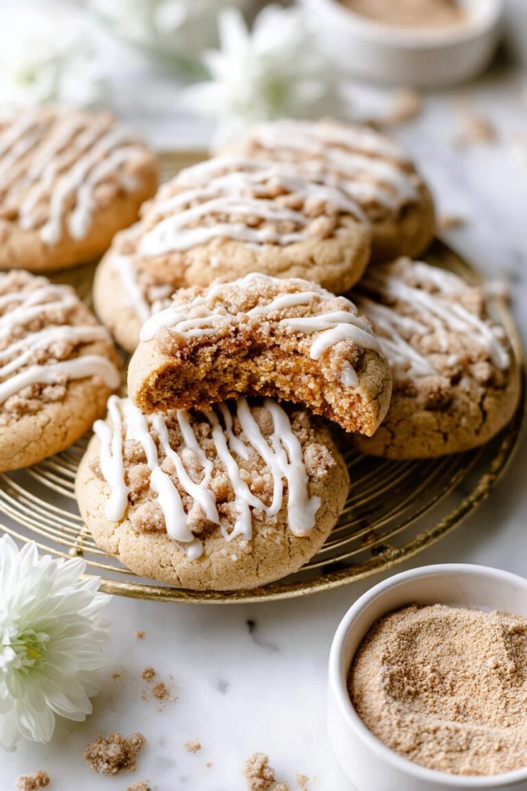 Coffee Cake Cookies with Streusel and Icing Recipe