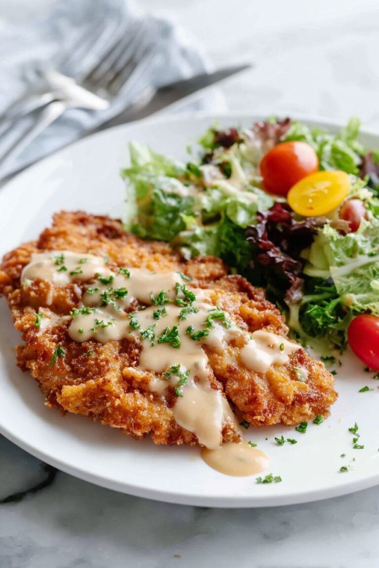 Pretzel Crusted Chicken with Cheese Sauce Recipe