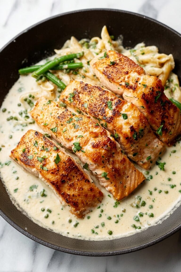 Boursin Garlic Salmon Skillet Recipe