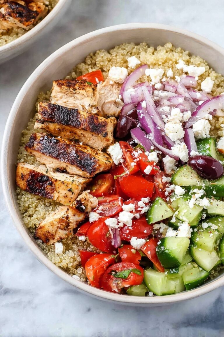 Greek Chicken Quinoa Bowl Recipe