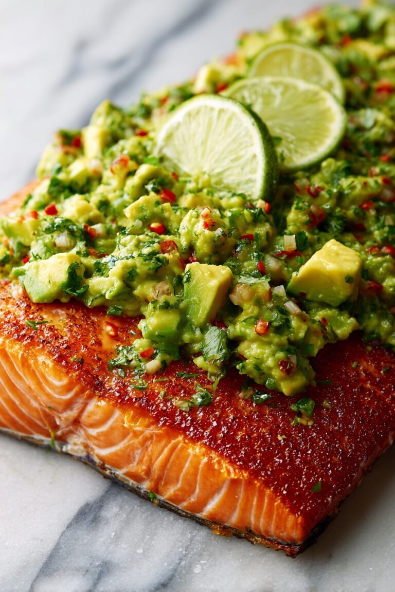 Spice Rubbed Salmon with Avocado Salsa Recipe