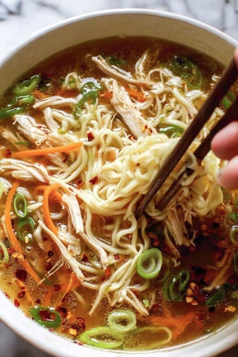 Ginger Scallion Chicken Noodle Soup Recipe