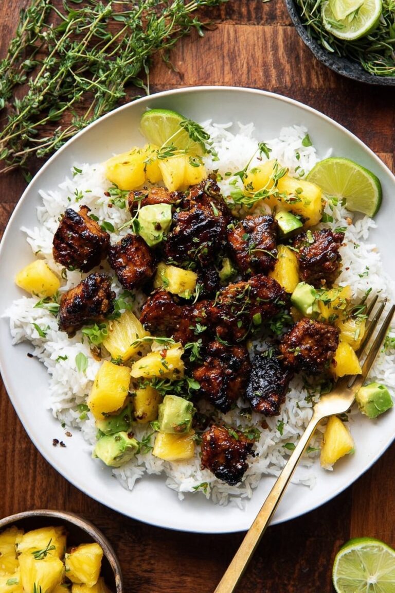 Quick Pineapple Chicken with Coconut Rice Recipe