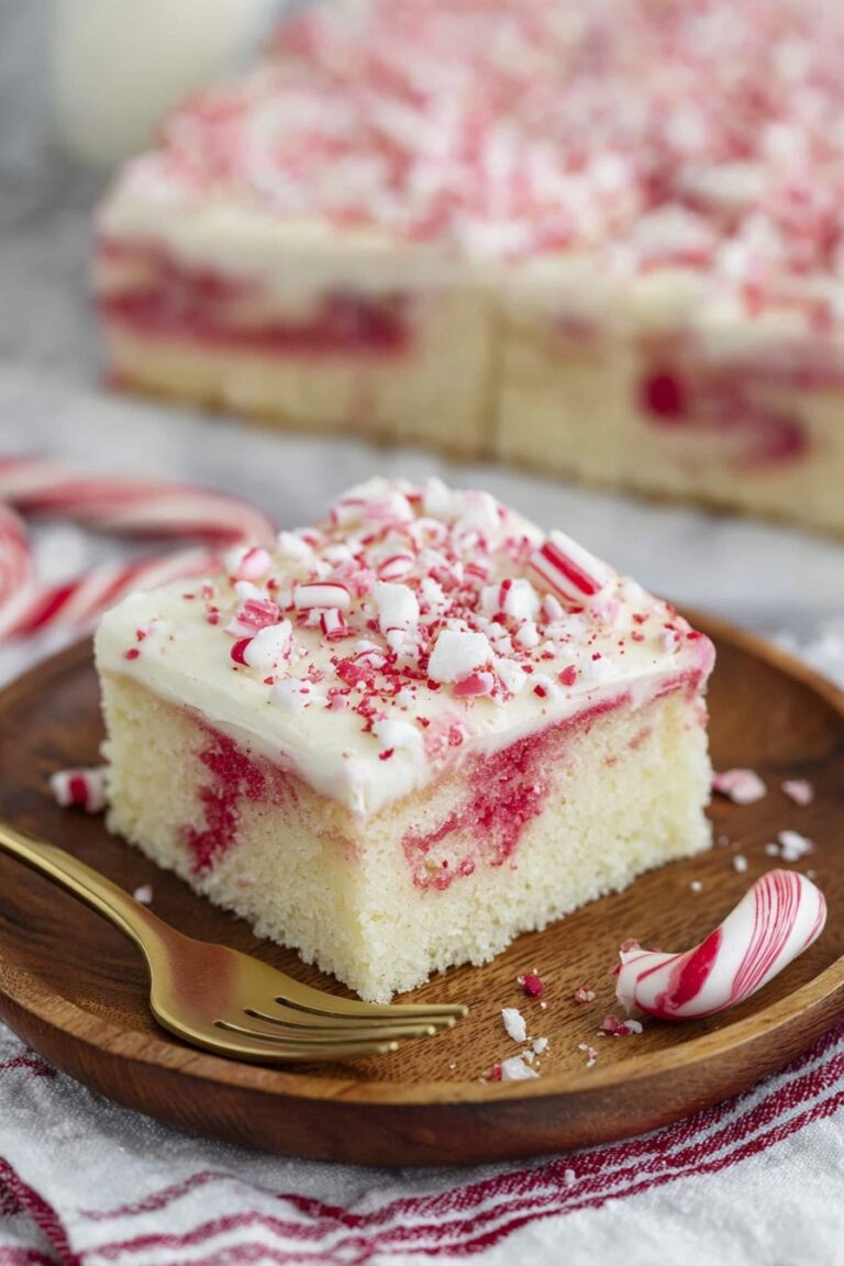 Candy Cane Sheet Cake with Peppermint Buttercream Recipe