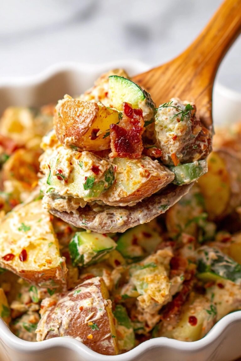 Chili Crisp Smashed Potato Salad Recipe
