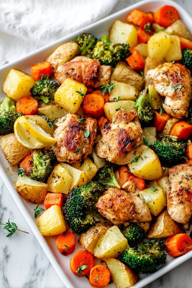Lemon Herb Sheet Pan Chicken and Vegetables Recipe