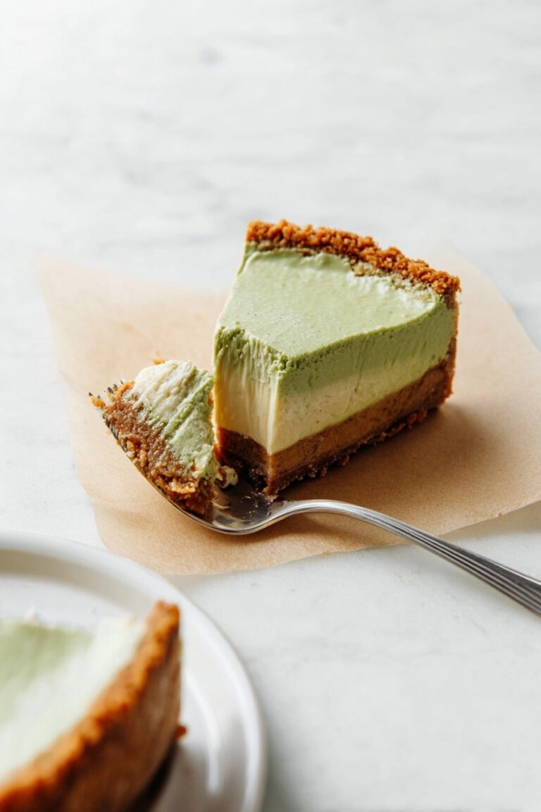 Vegan Matcha Cheesecake with Cashew Crust Recipe