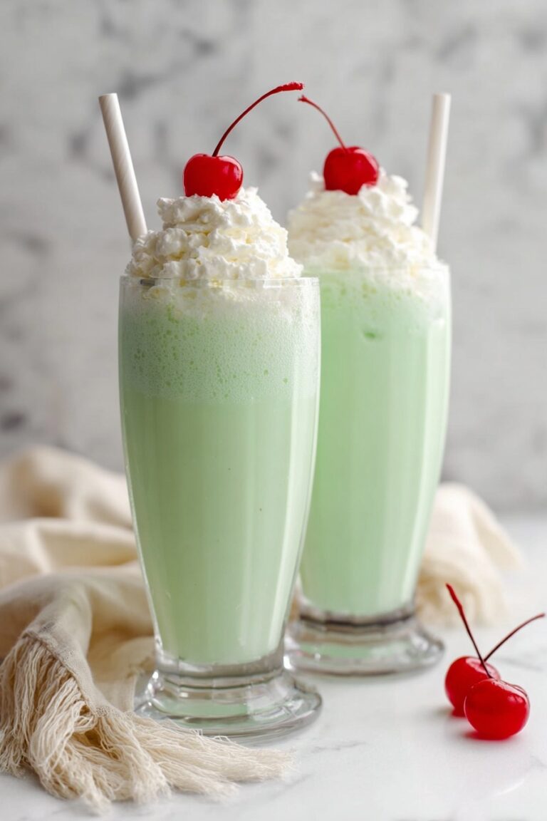 Homemade Mint Shamrock Milkshake Recipe