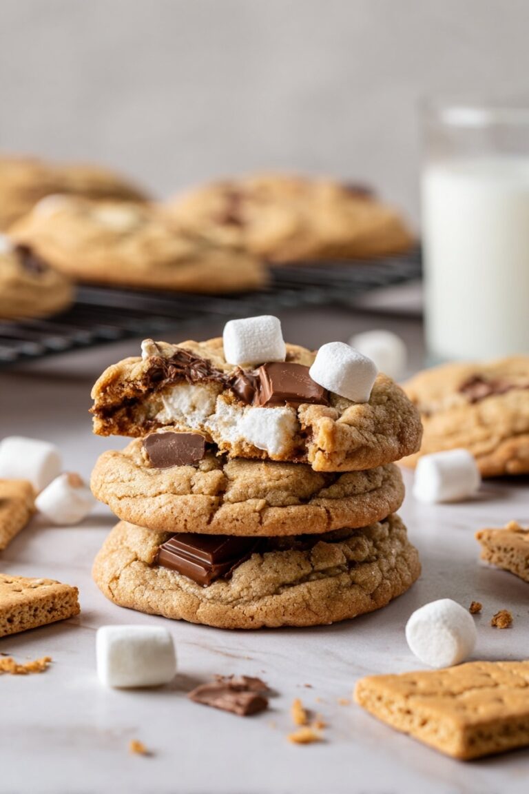 S’mores Cookies with Marshmallows and Chocolate Recipe